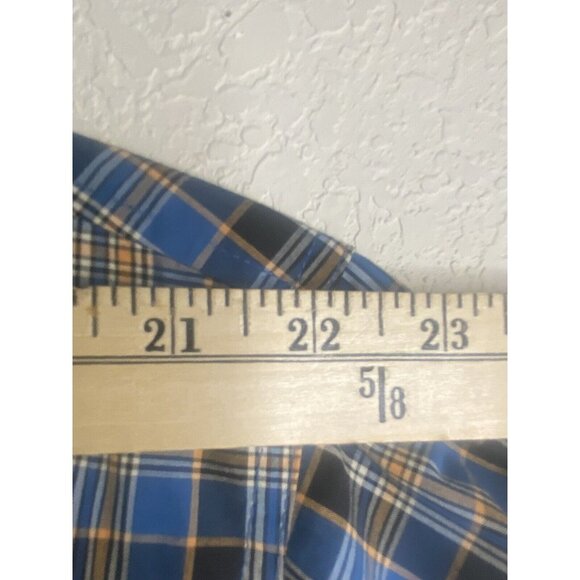 Men’s XL Cinch Western Blue Yellow Plaid Shirt  Button Down - Picture 7 of 9